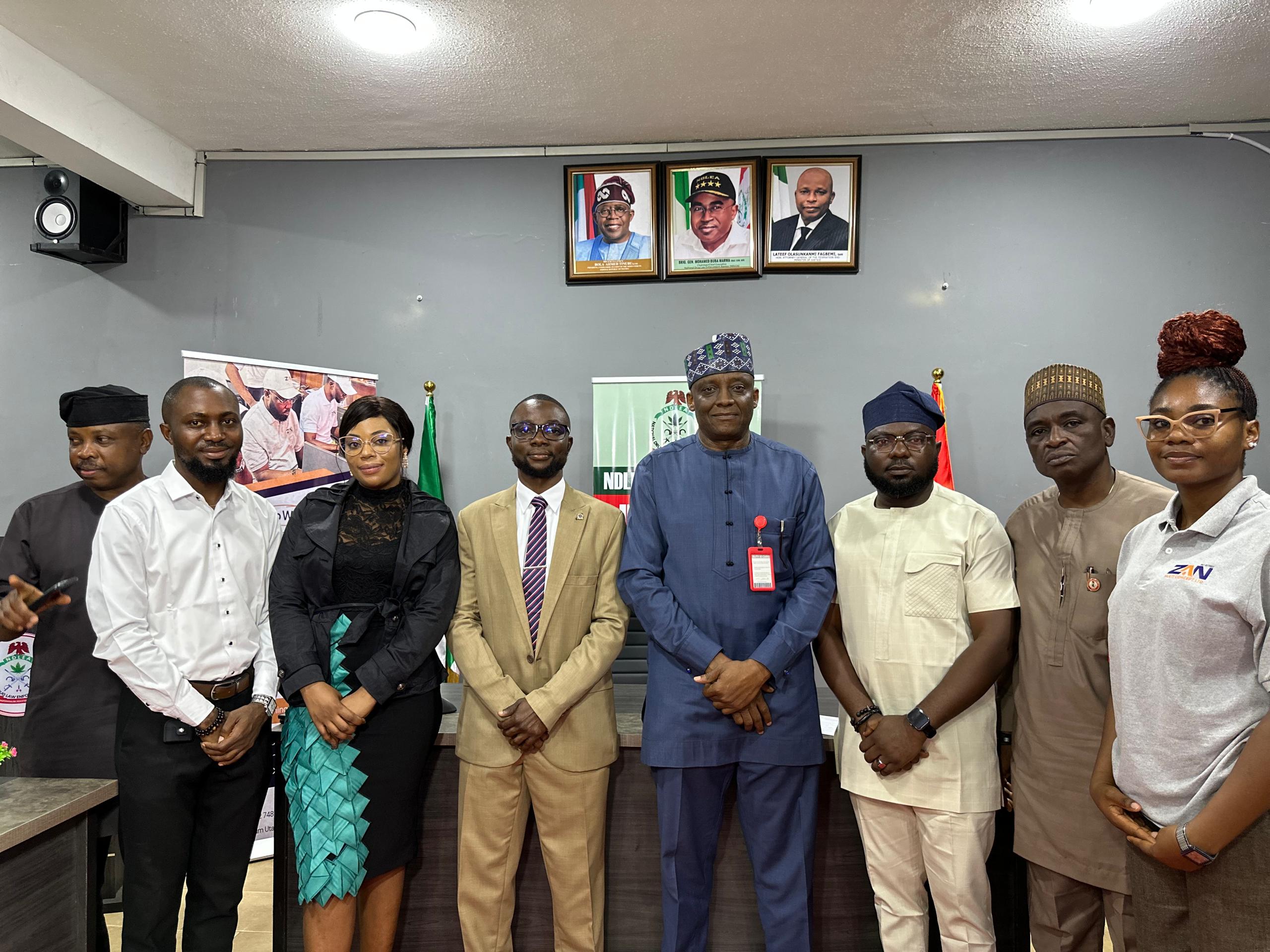 ZAN Multi Concept Ltd team standing together in the office