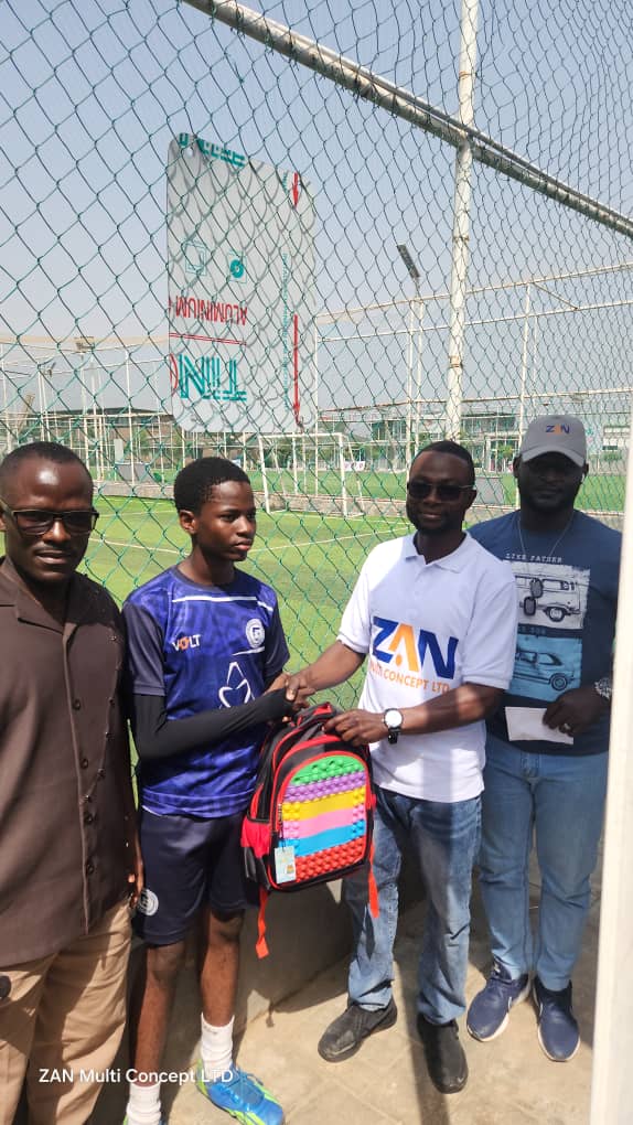 FiveStar's Football Club partnership photograph on the field